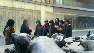We did a field tripp to Today Art Museum and gave the students a design task.