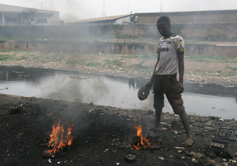 Agbogbloshie e-waste dump, Accra, Ghana