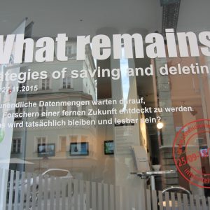 What remains - Strategies of saving and deleting