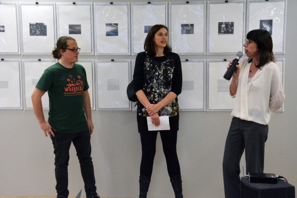 Andreas Zingerle; Ushi Reiter and Susanne Blaimshein during the opening speech