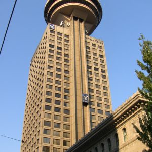 Vancouver lookout tower with revolving restaurant