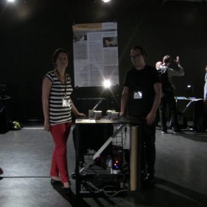 Linda and Andreas in the dark demo room